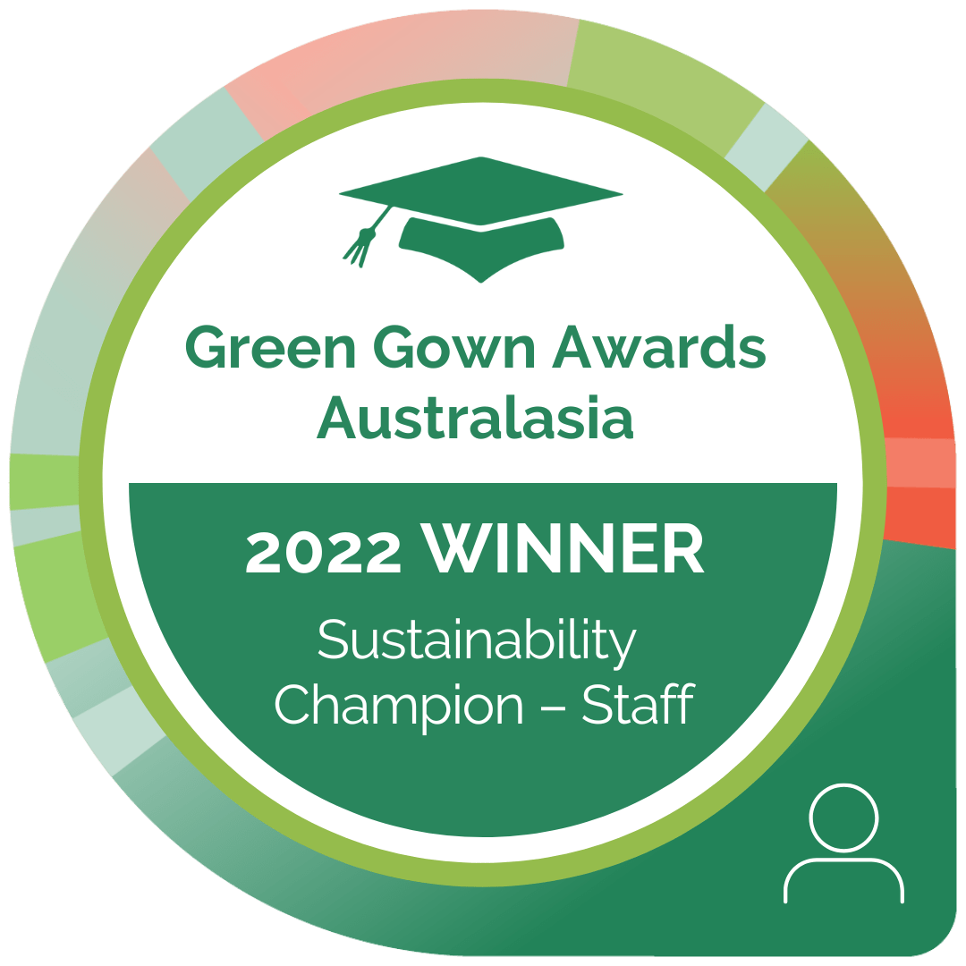 2022 Green Gown Awards Australasia Sustainability Champion – Staff category winner: Belinda Gibbons from the University of Wollongong