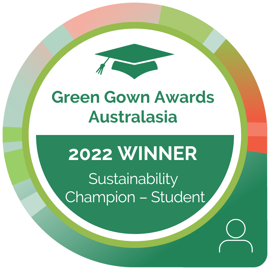 2022 Green Gown Awards Australasia Sustainability Champion – Student category winner: Eve Poland from the University of Tasmania